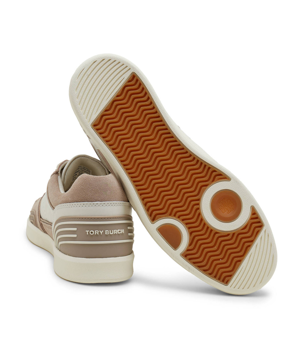 Кожаные кроссовки clover court TORY BURCH - белый(155626)