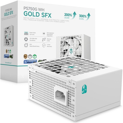 Блок питания Deepcool 750W GAMERSTORM PS750G WH (модульный, 16 Pin PCIe 5.0, Cybenetics Platinum, PPLP Gold, SFX)