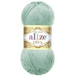 Пряжа Alize (Ализе) Diva / уп.5 мот. по 100 г, 350м, 463 мята A