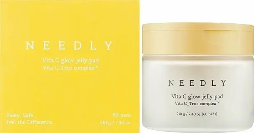 Тонер-пэды для сияния кожи лица NEEDLY Vita C Glow Jelly Pad 60 шт