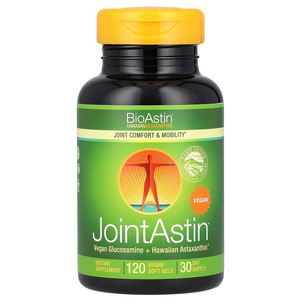 Nutrex Hawaii, BioAstin®, JointAstin™, гавайский астаксантин, 120 веганских капсул