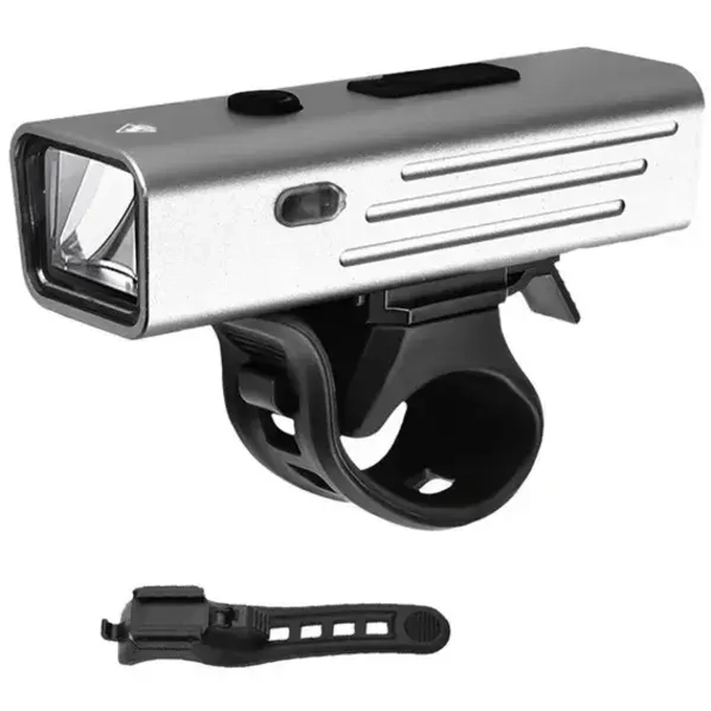 Фонарь велосипедный, передний West Biking YP0701416 Silver (аккум. 1800 mAh, Type-C)
