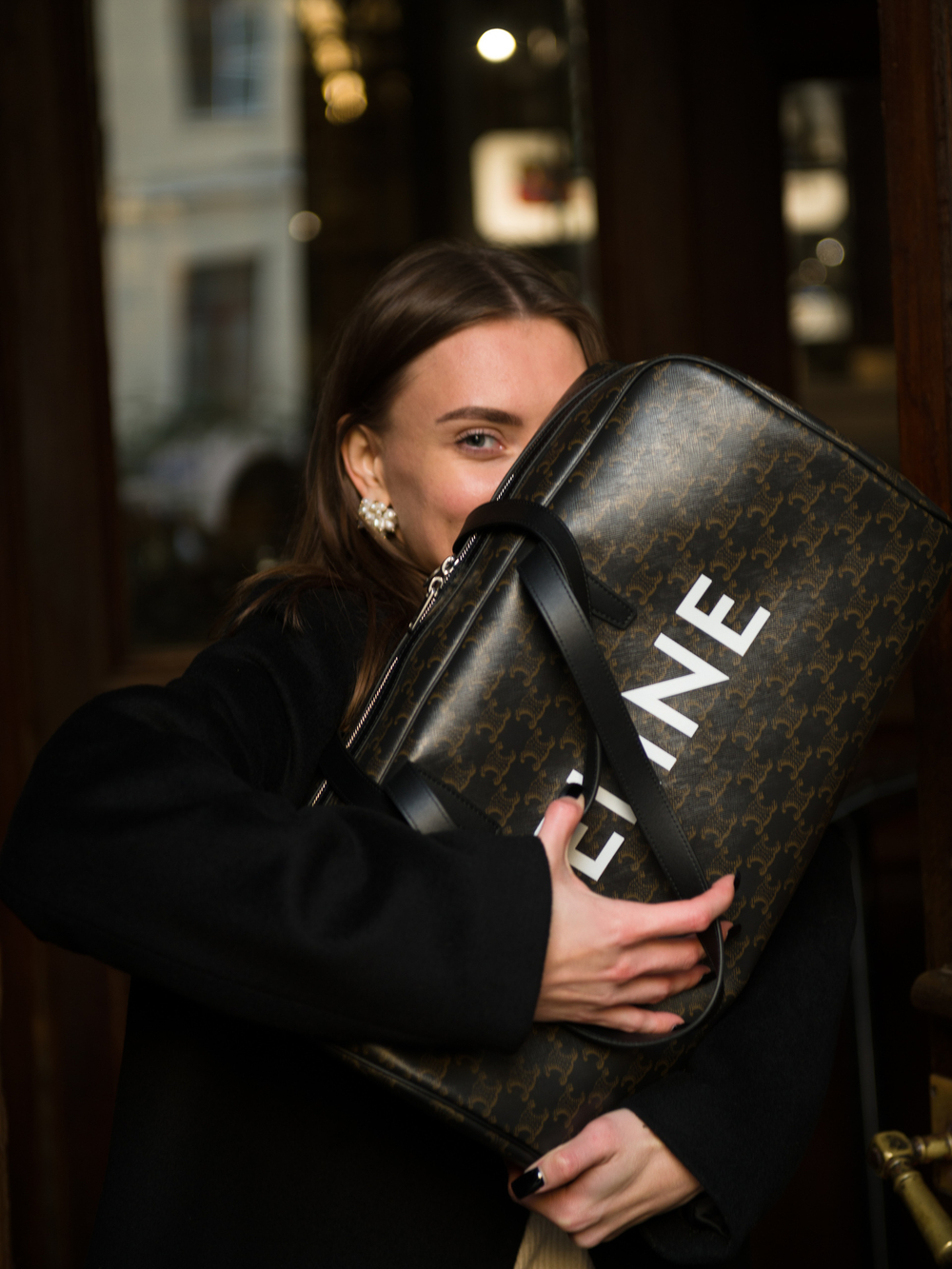 Celine Duffle Bag in Triomphe Canvas