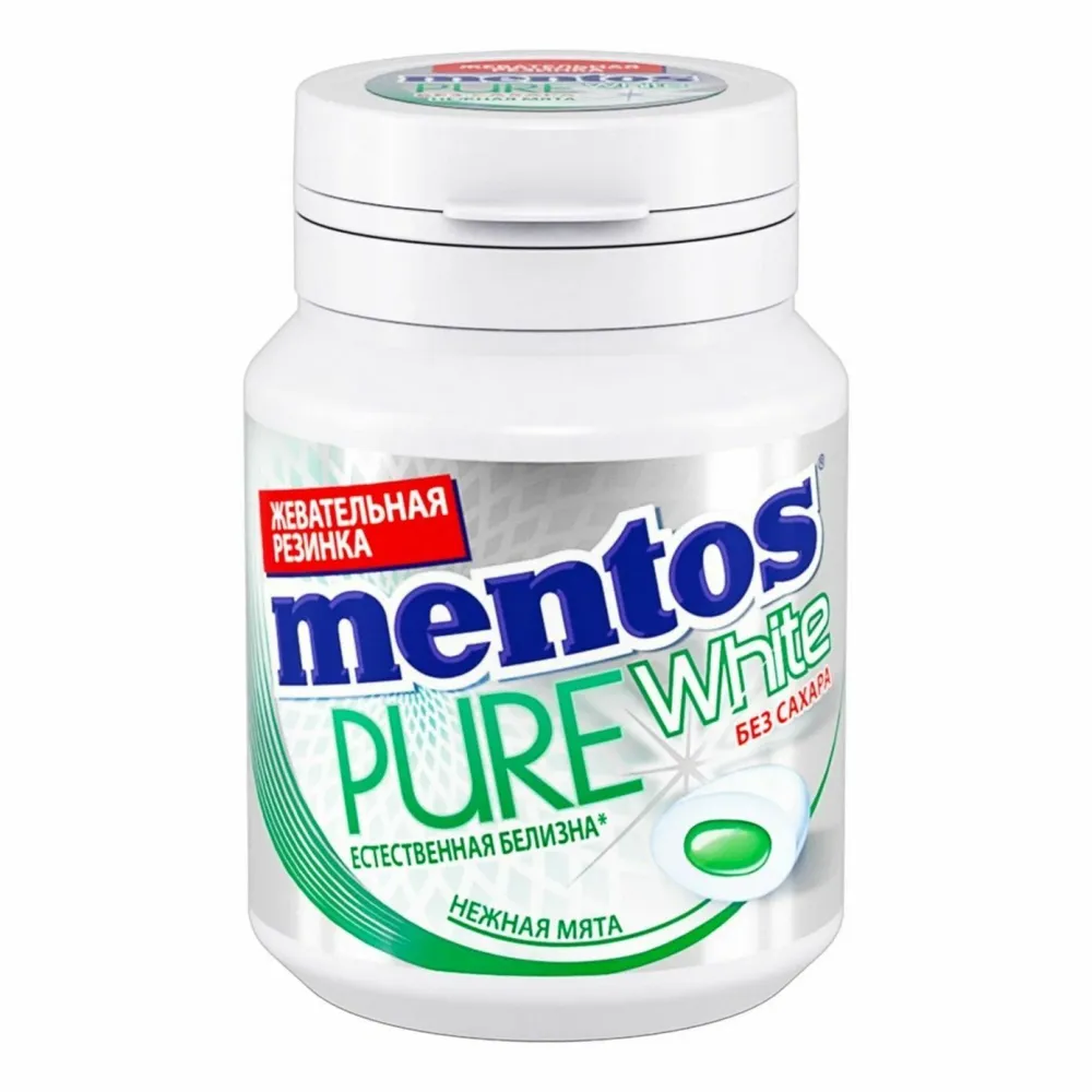 Жевательная резинка Ментос Pure White Нежная мята 54гр