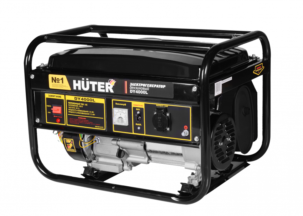 Портативный бензиновый генератор (3.2 кВт) HUTER DY4000L