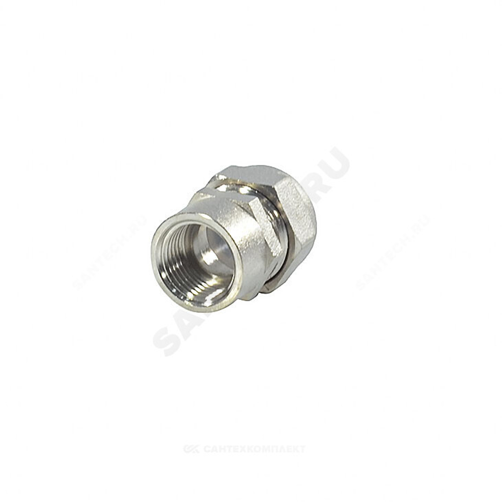 Муфта латунь никель 15Aх1/2" обжим/ВР STAHLMANN SSFL1501/2NEF