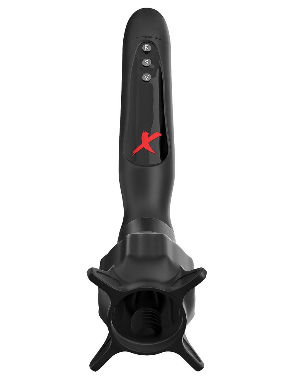 Чёрный вибростимулятор для головки члена с эффектом всасывания Vibrating Roto-Sucker (Цвет: черный)
