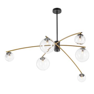 Люстра на штанге 6*G9 CL218163 черный / бронза Fisher Citilux