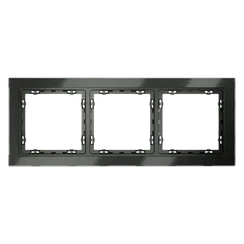 Рамка стеклянная на 3 поста Voltum S70 Титан VLS110306