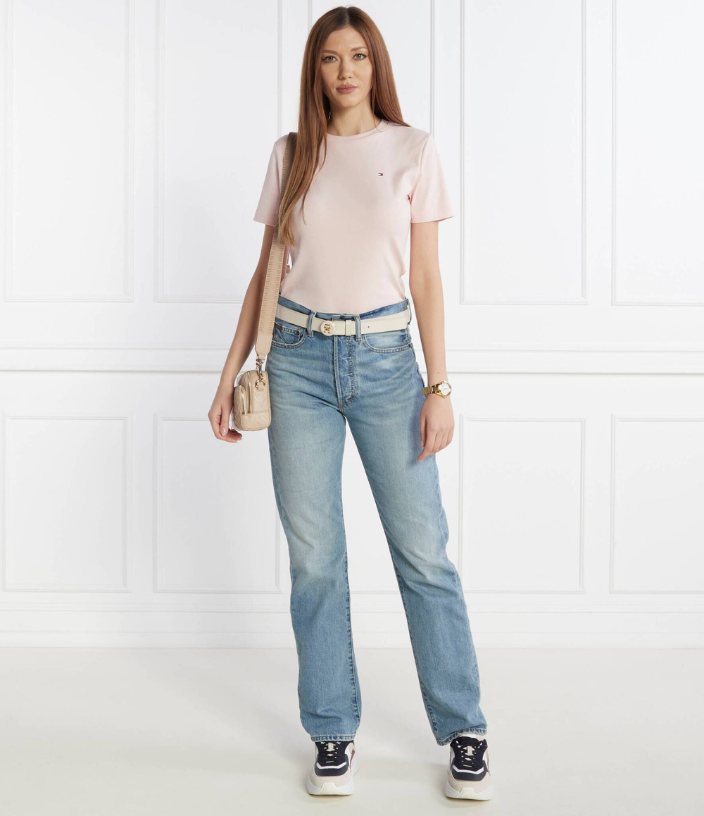 Футболка Tommy Hilfiger - пудро-розовый(WW0WW40587)