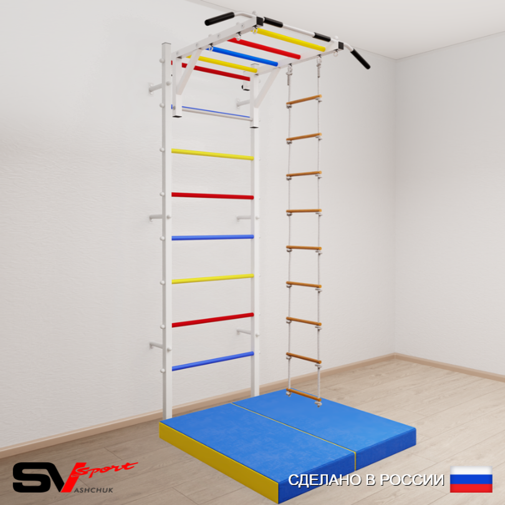 Шведская стенка Sv Sport 5314 (Турник рукоход/Лестница/Мат 1м)