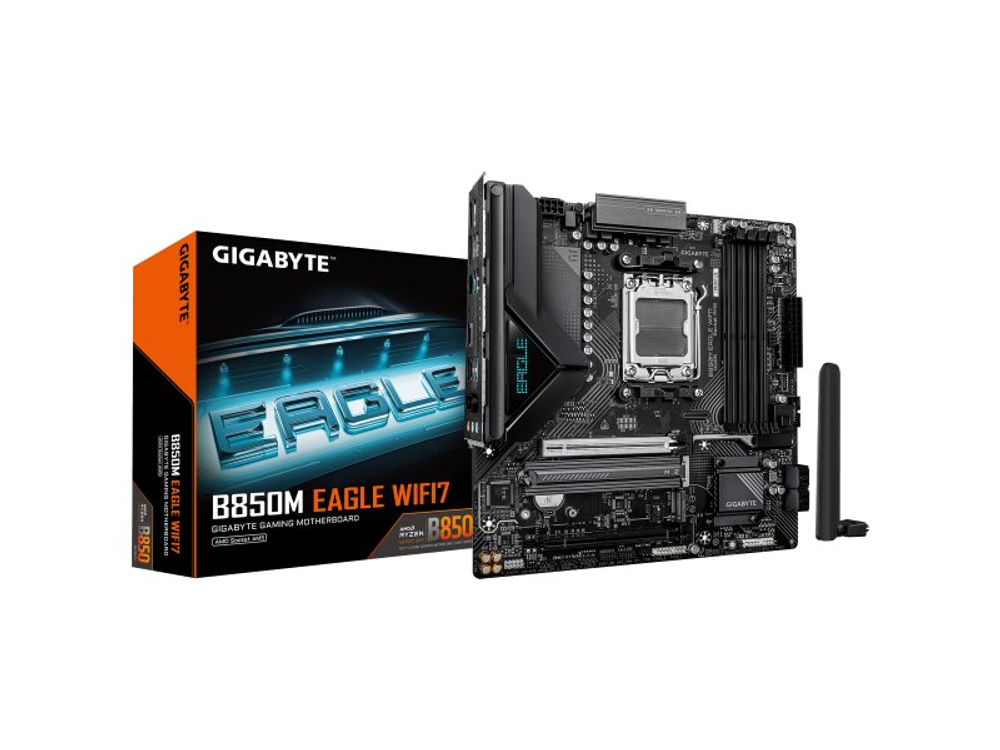 Материнская плата Gigabyte B850m Eagle Wifi7, Socket AM5, AMD B850, mATX, RTL