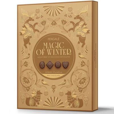 Набор шоколадных конфет Pergale MAGIC OF WINTER молочный шоколад с начинками 171 г (из Литвы)