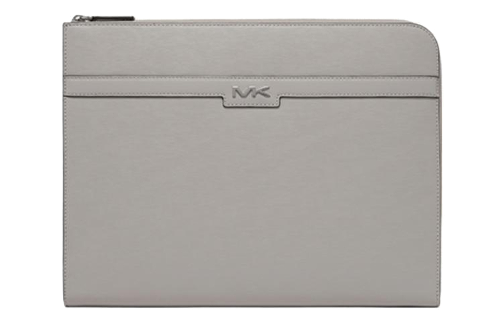 MICHAEL KORS MK Cooper Artificial Leather Laptop Bag Men"s Pearl Gray