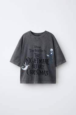ZARA ФУТБОЛКА С ПРИНТОМ THE NIGHTMARE BEFORE CHRISTMAS © DISNEY, АНТРАЦИТОВО-СЕРЫЙ