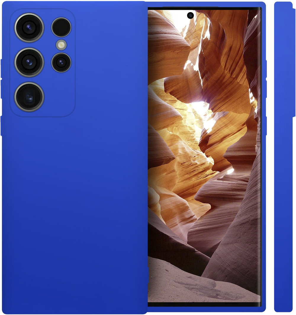 Мягкий Soft Touch чехол из силикона для SAMSUNG GALAXY S23 ULTRA с бархатной подкладкой