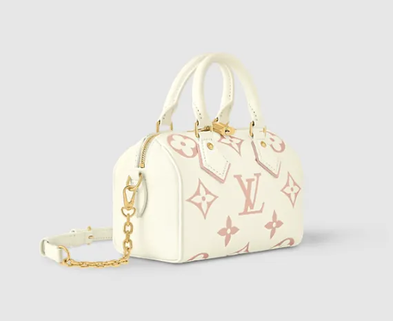 Сумка Louis Vuitton Speedy 20 с плечевым ремнем белый