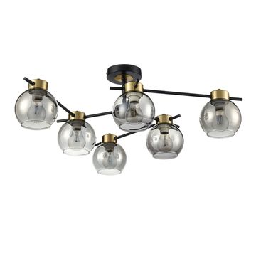 Потолочная люстра 6*E27 8248/6C черный/золотой COMFI TAURICA Lumion