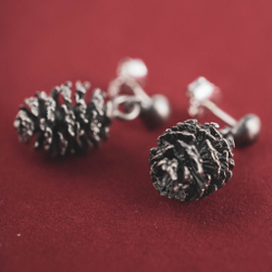 Серьги "Серебряная ольха"
