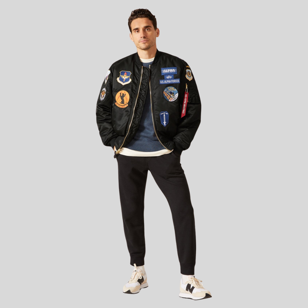 Бомбер Alpha Industries MA-1 Squadron Bomber Jacket Black (Черный)