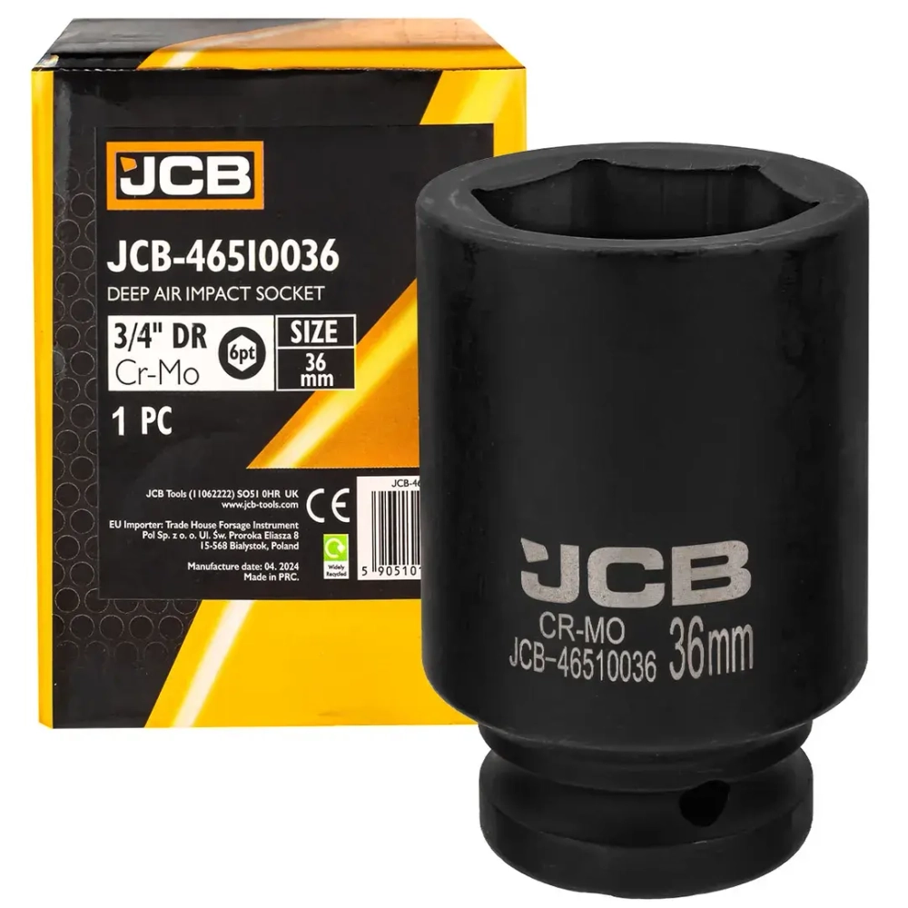 Головка ударная глубокая 3/4'', 36мм (6гр.) JCB JCB-46510036