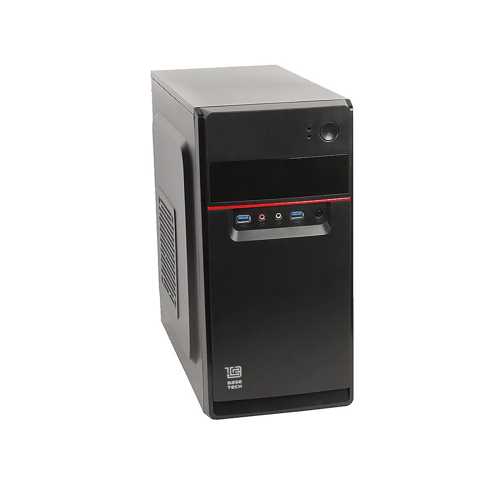 Корпус BaseTech M3301, БП:450W, mATX, чёрный, 2xUSB3 (BT-M3301-450W-R12)