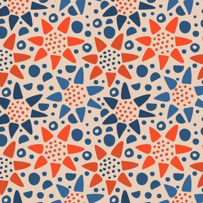 Modern red blue