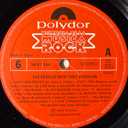 Виниловая пластинка The Beatles With Tony Sheridan - The Beatles With Tony Sheridan LP