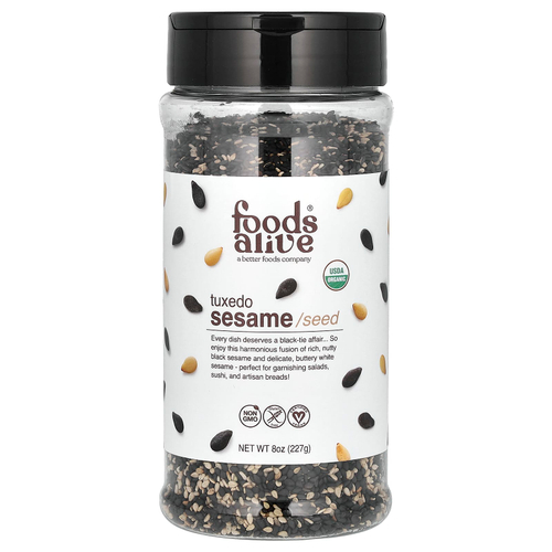 Foods Alive, Органический смокинг с кунжутом, шейкер, 227 г (8 унций)