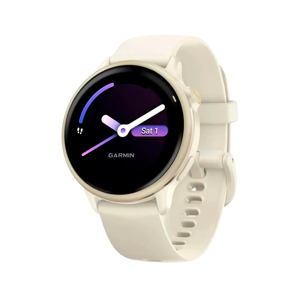 Умные часы Garmin Vivoactive 6, 42.2mm, Lunar Gold with Bone Band (010-02985-01)