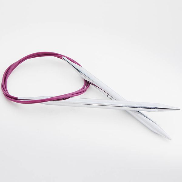 Спицы круговые Knit Pro Nova Metal 5 мм / 25 см, никелированная латунь, серебристый, 10981