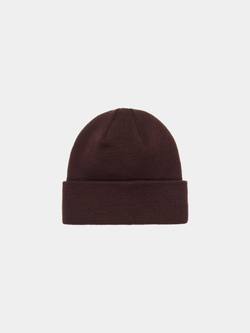 Шапка - Alpha Essential Short Cuff Beanie (cocoa - коричневая) — вид сбоку