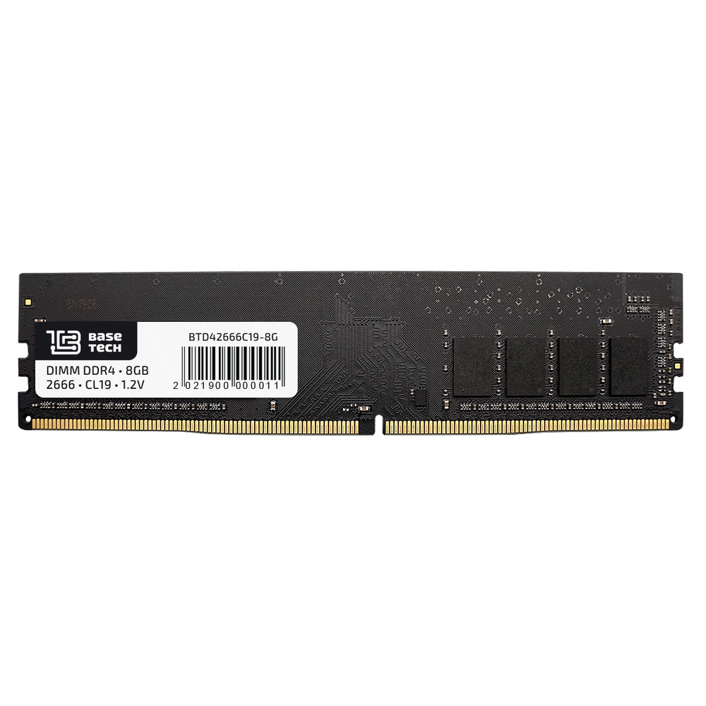 Память BaseTech DDR4 DIMM 8Гб, 2666МГц, CL19, Bulk, 1.2В (BTD42666C19-8GN) Память BaseTech DDR4 DIMM 8Гб, 2666МГц, CL19, Bulk, 1.2В (BTD42666C19-8GN)