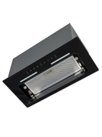 Вытяжка кухонная LedyDC-60GT (BLACK) черный, D150мм,1100м3/ч, полновстраиваемая, ИНВЕРТОРНЫЙ Мотор 110Ватт (Энергетическая эфф-ть класс А+), стекло 60см, сенсорное управление + управление жестами (MACBI)