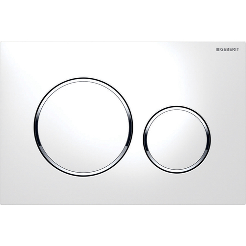 Кнопка смыва Geberit Sigma20 двойной смыв, белый/хром