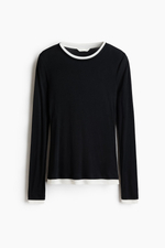 Тонкий трикотажный топ с многослойным видом - H&M