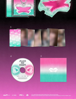 (ПРЕДЗАКАЗ) Альбом LE SSERAFIM - MADE MY NIGHT 2nd Single Album GLOW CLICKER KEYCHAIN RANDOM Version
