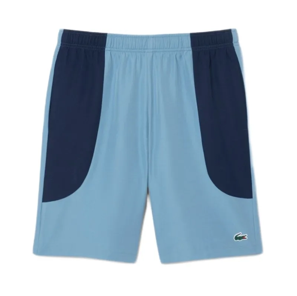 Мужские теннисные шорты Lacoste Water Repellent Colour Block Sport - aral/navy blue