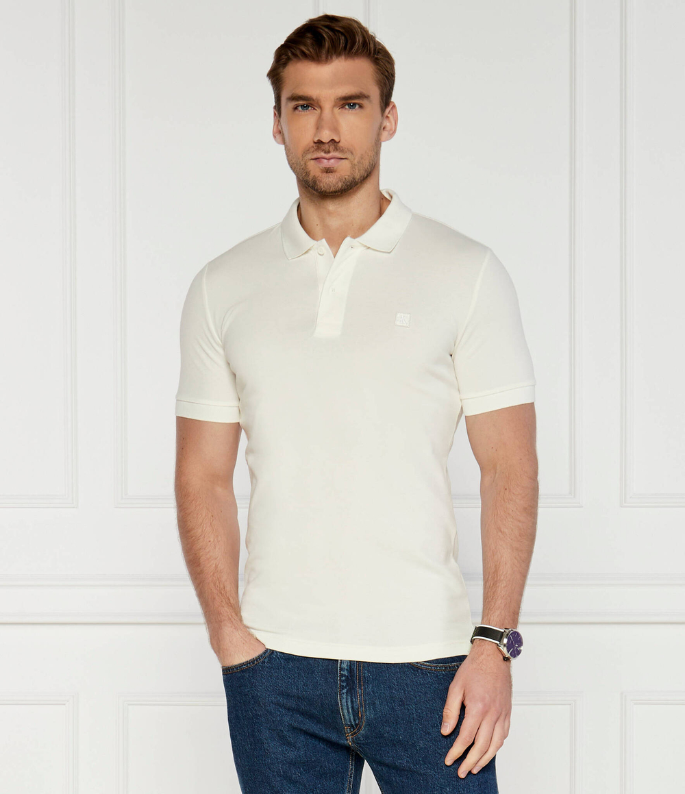 Поло EMBRO BADGE CALVIN KLEIN JEANS - экрю(J30J325269)