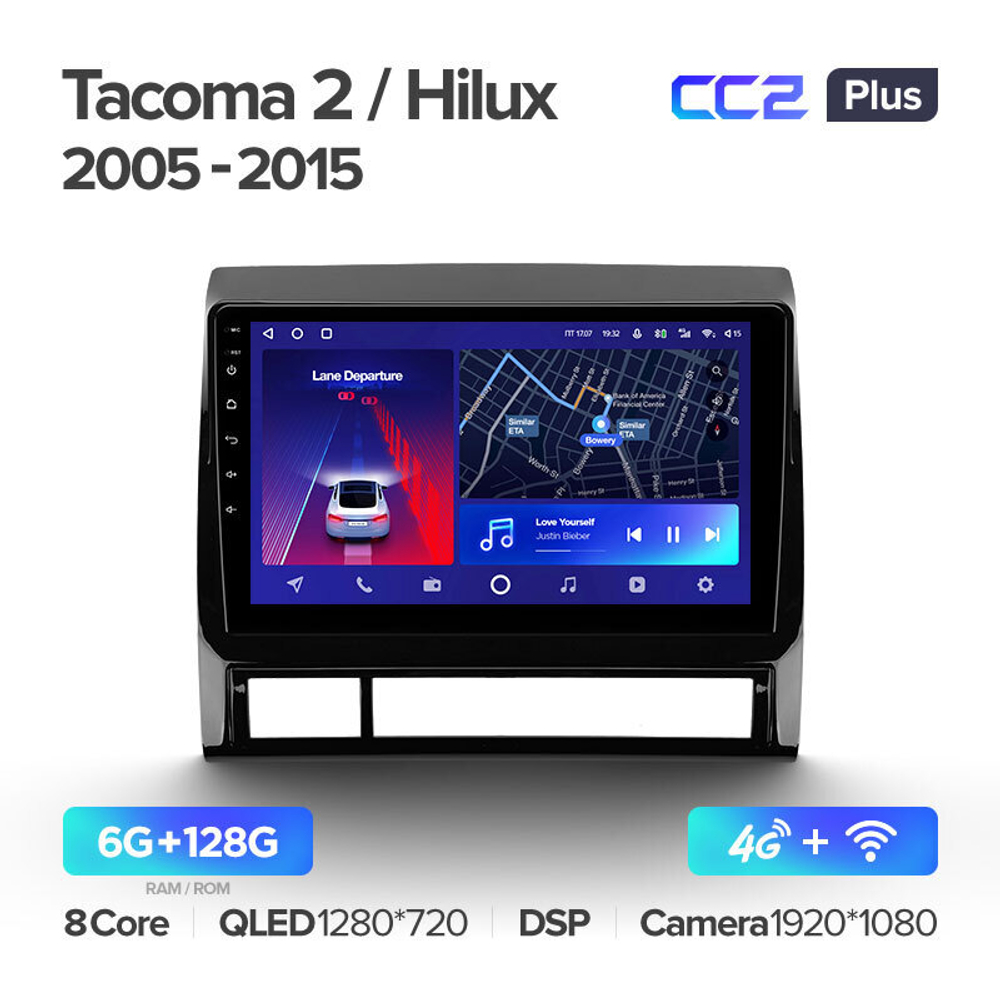Teyes CC2 Plus 9" для Toyota Tacoma 2, Hilux 2005-2015