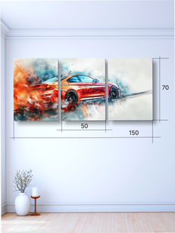 Картина Осенний разбег модульная 50x70см 3шт.