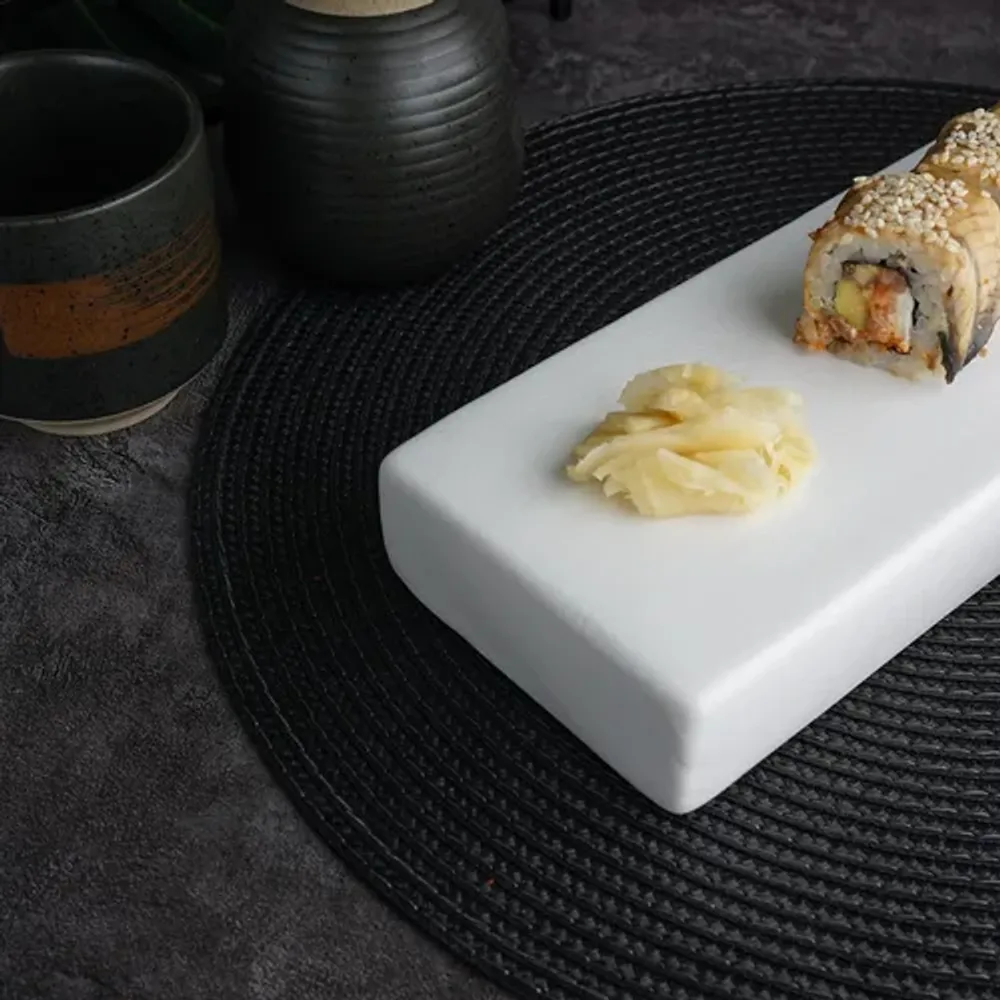 Блюдо прямоугольное 33*10 см h4 см брусок для закусок White Matt Panasia P.L. Proff Cuisine [1]