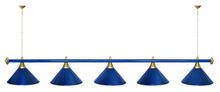 Лампа STARTBILLIARDS 5 пл. (плафоны золотые,штанга золотая,фурнитура золото)