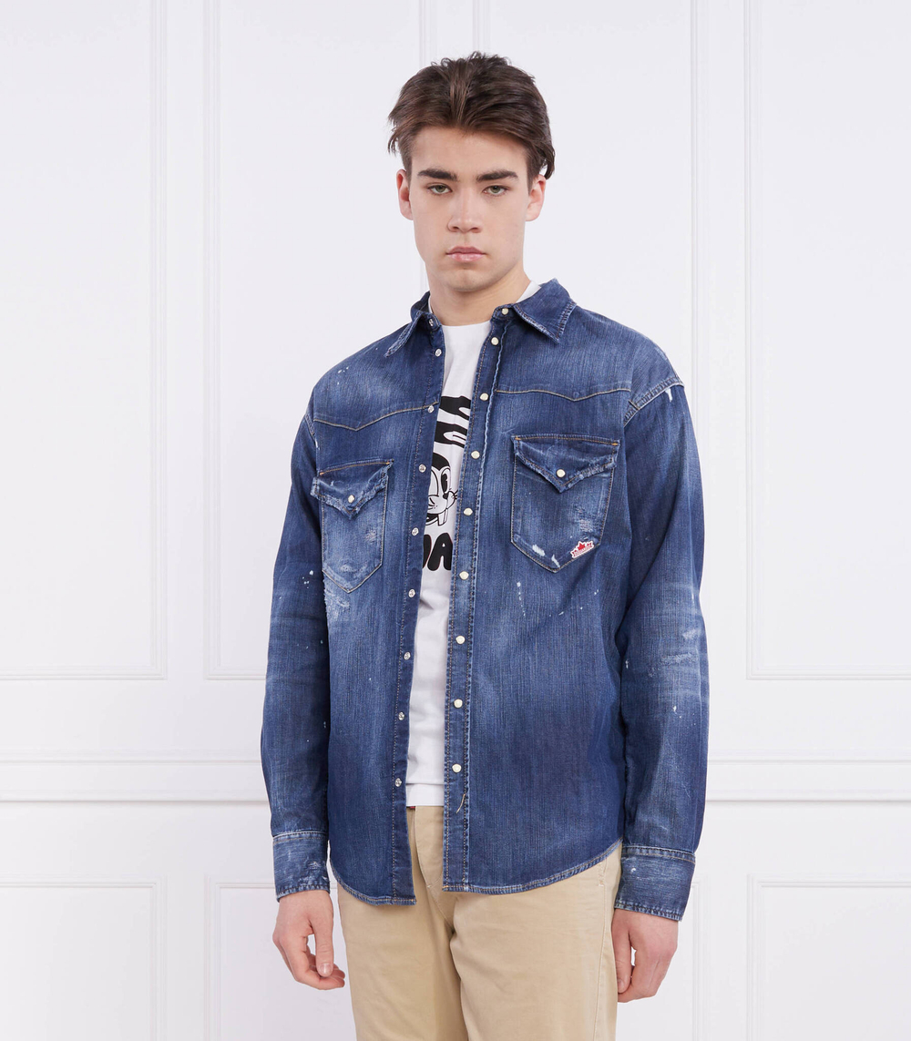 Рубашка Dsquared2 - темно-синий(S74DM0701 S30341)