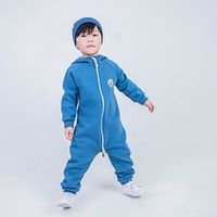 Комбинезон с клапаном и капюшоном "Синий камень" утепленный