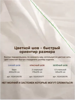 Пододеяльник Отель без молнии 1.5сп 145х215 поплин Беляночка