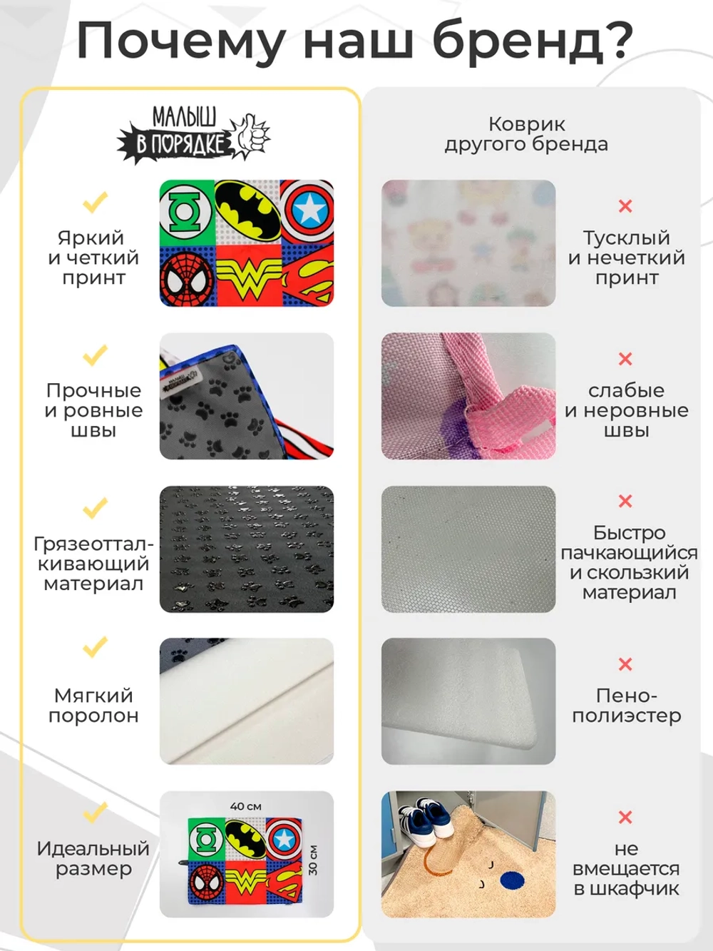 Коврик в садик для переобувания мальчику