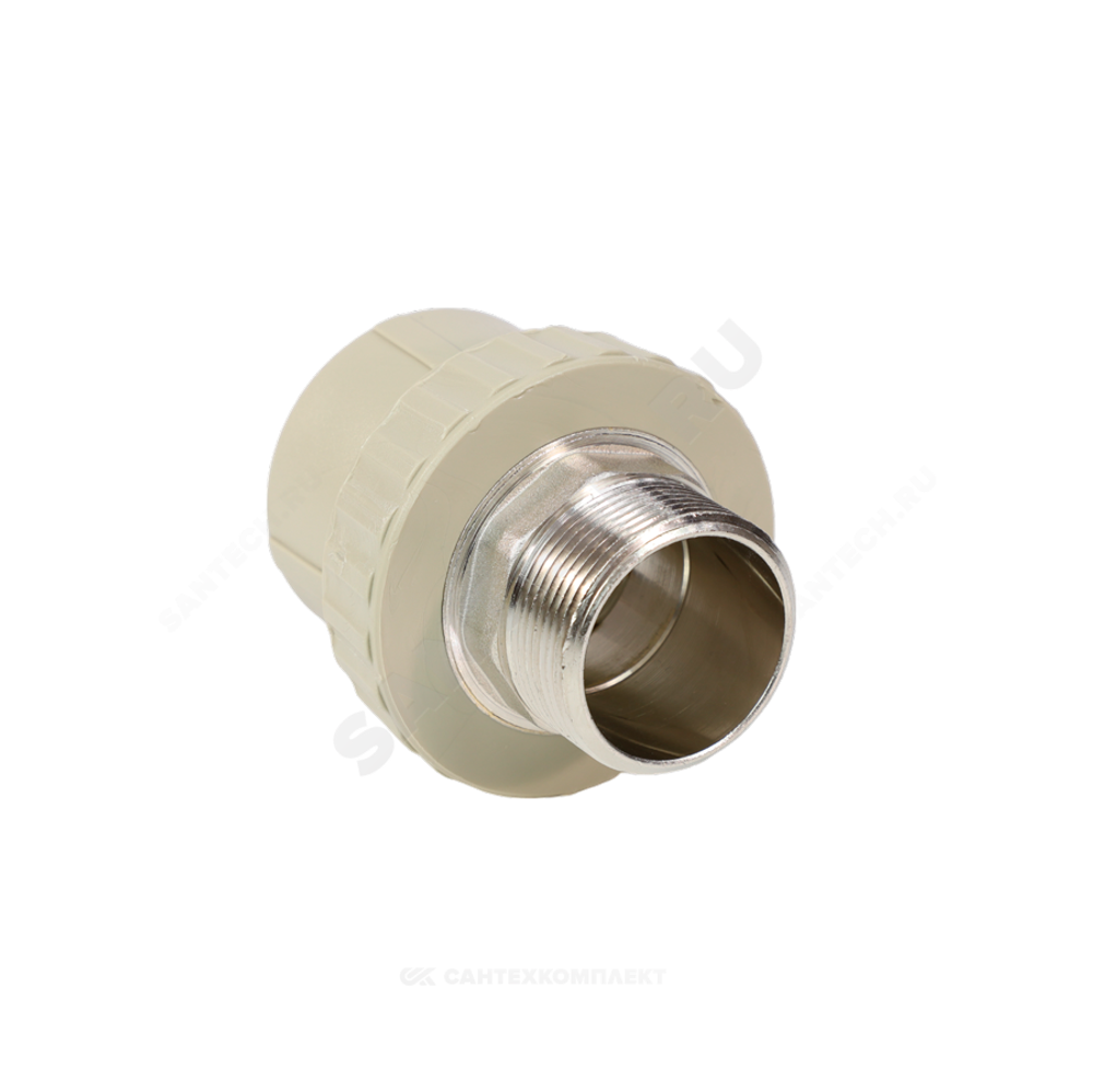 Муфта PP-R комбинированная серая Дн 40х1 1/4" НР под ключ VALFEX 10135040Г