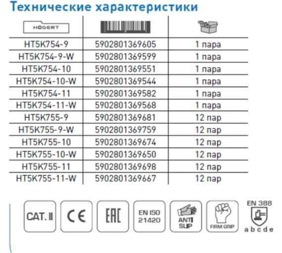 Перчатки рабочие с нитриловым покрытием GLAN Högert HT5K754