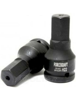 Головка-бита ударная 6-гранная 38мм,3/4'' FORCEKRAFT FK-26410038MPB